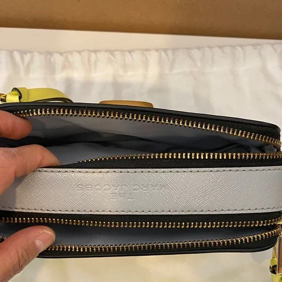 Marc Jacobs Yellow Crossbody Camera Bag with Checker Strap - Picture 11 of 15